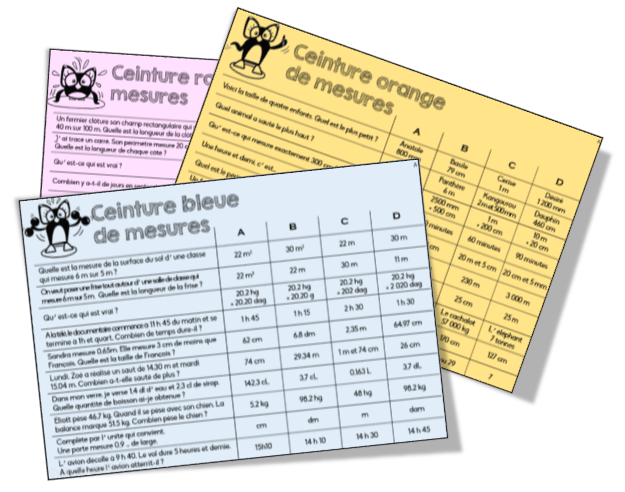 Ceintures de Mesures (CM1-CM2) - Charivari à l'école