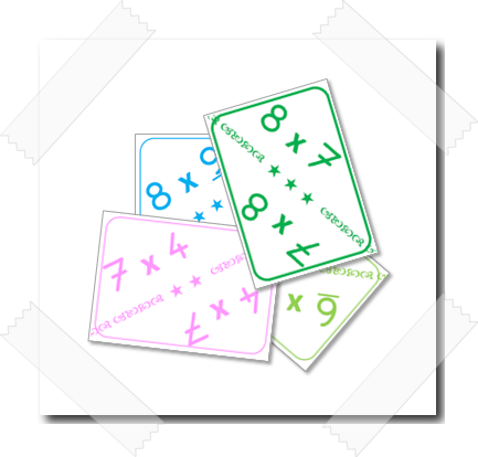 Cartes pour apprendre les tables de multiplication - Charivari à l'école