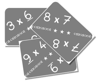 Cartes pour apprendre les tables de multiplication