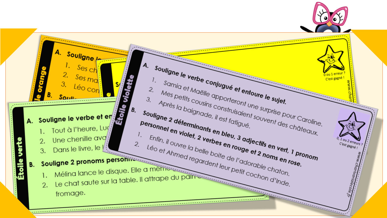 Les Etoiles De Grammaire Pour Les Ce1 Ce2 Charivari A L Ecole