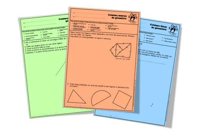 Nouvelles Ceintures De Geometrie Grand Format Pour Les Cm1 Cm2 Charivari A L Ecole