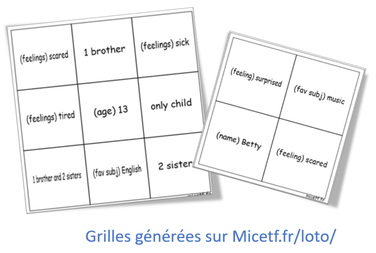 Des cartes d'identité pour jouer en anglais - Charivari à l'école